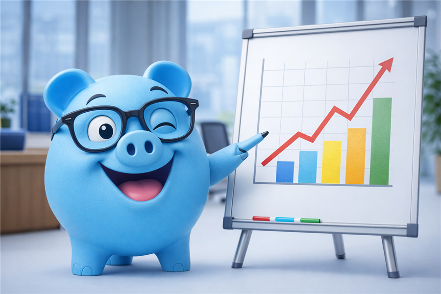 Person reviewing personal finance charts to save money and build wealth